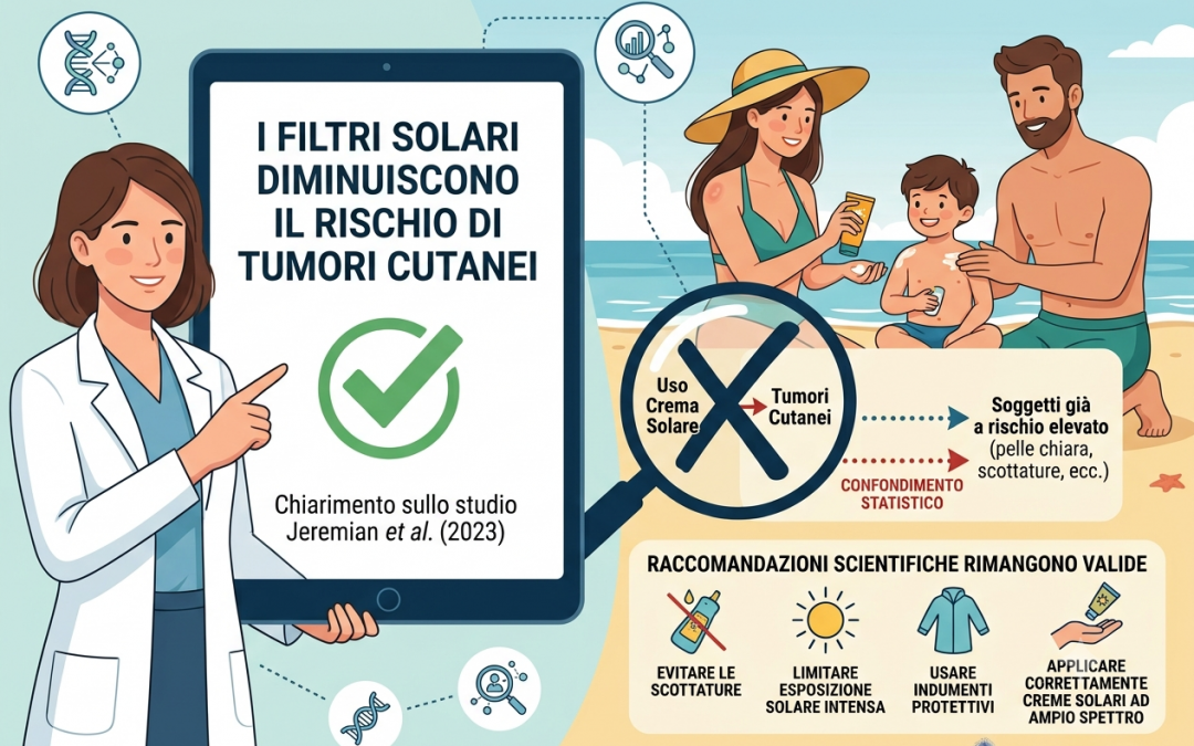 COMUNICATO STAMPA: i filtri solari NON aumentano il rischio di tumori cutanei